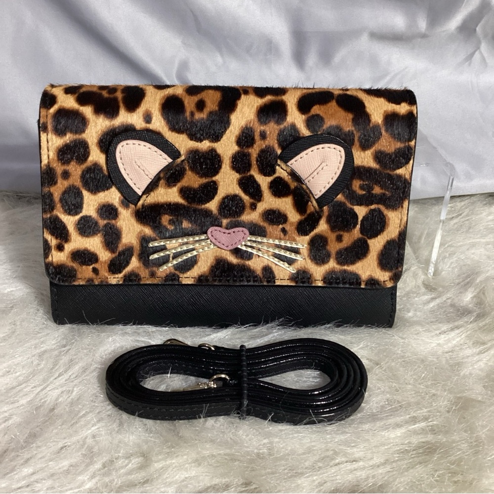 Kate Spade Leopard Summer Run Wild Calf Hair Leather Crossbody Bag - Picture 12 of 12